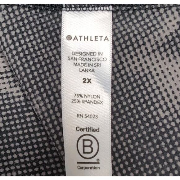 Athleta Ultimate Printed Train Tank Plus Size 2X Black Gray Racerback NEW NWT - Picture 7 of 13